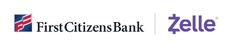 First Citizens Bank and Zelle logos
