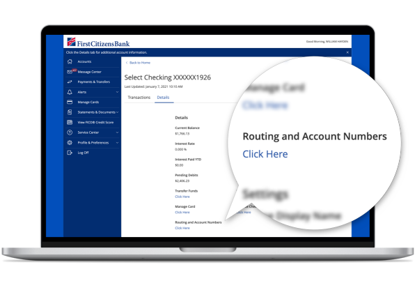 Routing Numbers | First Citizens Bank